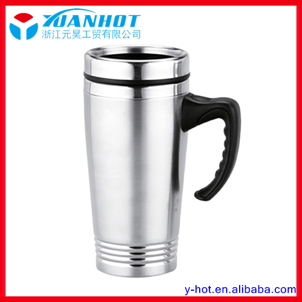 Stainless steel travel mug with hand-YH-1025