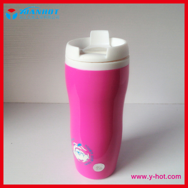 Double plastic travel mug-YH-4003